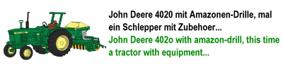 John Deere 4020 mit Amzonen-Drille