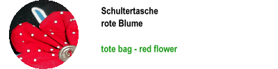 Schultertasche mit roter Blume
