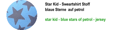 Star Kid - Sterne blau auf petrol