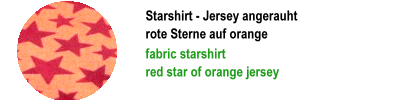 Star Shirt- rote Sterne auf orange