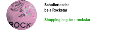 Schultertasche "Be a Rockstar"