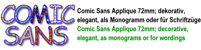 Applique  Comic Sans