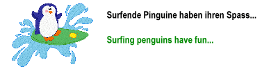 Surfende Pinguine