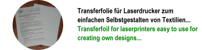 Transferfolie / Laserdrucker